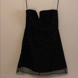 Latiste strapless black and gold dress